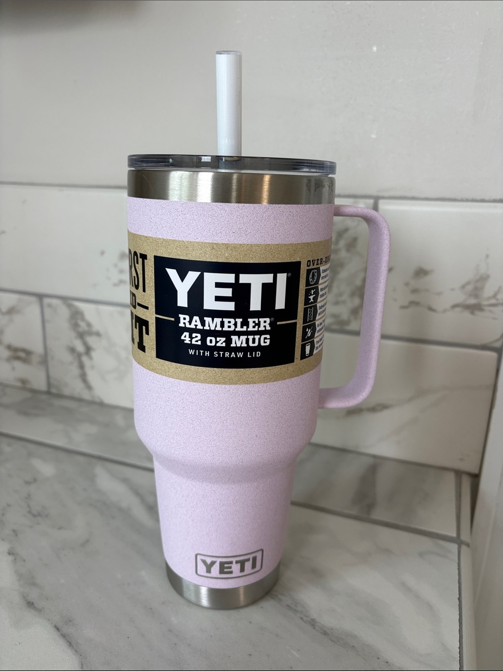 Yeti Rambler 42 oz Mug with Straw Lid Cherry Blossom
